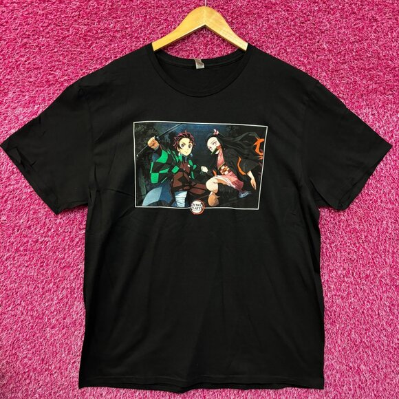 Demon Slayer Tanjiro and Nezuko Anime Tshirt size XL - Picture 1 of 4